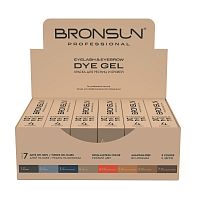Краска для ресниц и бровей BRONSUN, цвет каштан #4, 15 мл — 12 шт.