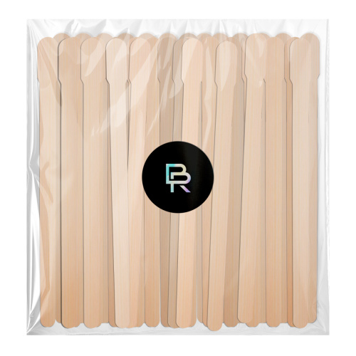 Шпатель мини деревянный для нанесения воска BRONSUN, 100 шт.