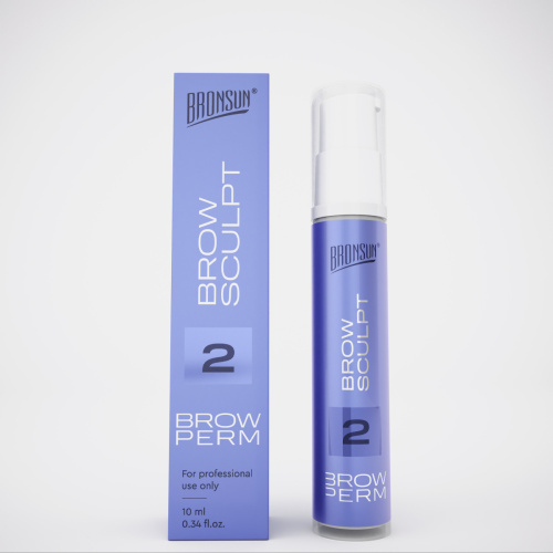 Состав #2 для долговременной укладки бровей BROW SCULPT BRONSUN, 10 мл
