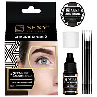 Набор для домашнего использования SEXY BROW HENNA (5 капсул), темно-коричневый цвет