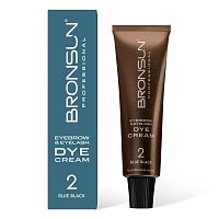 Крем-краска для бровей и ресниц BRONSUN, цвет иссиня-черный #2, 15 мл