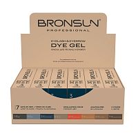 Краска для ресниц и бровей BRONSUN, цвет иссиня-чёрный #3, 15 мл — 12 шт.
