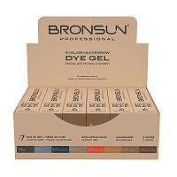 Краска для ресниц и бровей BRONSUN, цвет коричневый #6, 15 мл — 12 шт.
