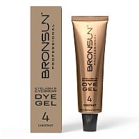 Краска для ресниц и бровей BRONSUN, цвет каштан #4, 15 мл